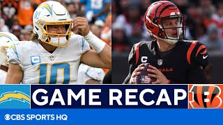 Chargers vs Bengals Justin Herbert throws 3 TD in HUGE win over Cincy  CBS Sports HQ [upl. by Aerdnad]