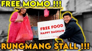 FREE MOMO  RUNGMANG KO STALL  DASHAIN SPECIAL [upl. by Elleirad]