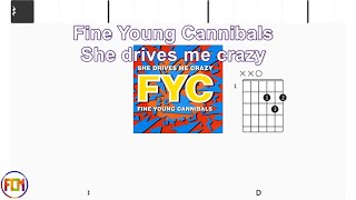 FINE YOUNG CANNIBALS She drives me crazy FCN GUITAR CHORDS amp LYRICS [upl. by Adianez169]