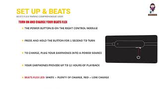 Beats Flex Wireless Earbuds Complete User Manual amp Pairing Guide [upl. by Lleda]