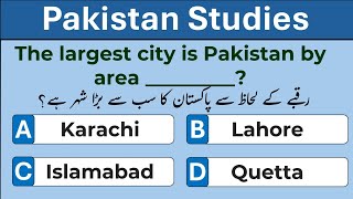 Top 30 Pakistan Study Mcqs for Competitive exams 2024  ppsc asf sst iba nts fpsc [upl. by Ayotol]