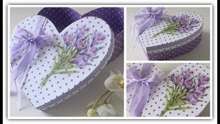 DIY  Cómo hacer una caja con forma de corazón  Decoupage  Reciclaje  Manualidades [upl. by Vihs539]