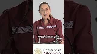 Vamos a dar becas desde preescolar hasta secundaria Claudia Sheinbaum [upl. by Neirod]