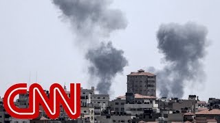 Israel responds to Gaza fire with dozens of airstrikes [upl. by Ylrbmik]