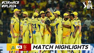 CSK vs RCB 1st Match IPL 2024 Highlights  IPL Highlights 2024  RCB vs CSK highlights today [upl. by Aremahs374]