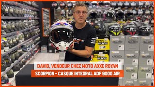 Test du casque intégral Scorpion ADF 9000 Air par David vendeur chez Moto Axxe Royan [upl. by Greg]