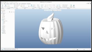 Creo 30 Tutorial How to create parametric model of Halloween Pumpkin [upl. by Tena]