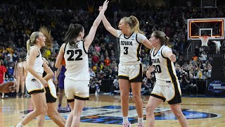 Iowa advances to secondstraight Final Four after rematch win over LSU [upl. by Dloreg]