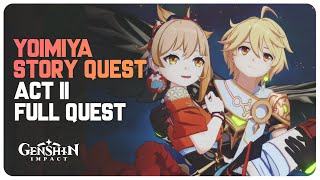 Yoimiya Story Quest Act 2 Full Quest Carassius Auratus Chpater Act II  Genshin Impact [upl. by Andrea]