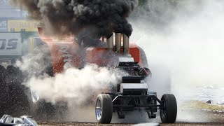 BDivision Tractor Pulling at Test and Tune Day 2020 in Brande  Herbie amp Brumbassen  DK Pulling [upl. by Saphra]