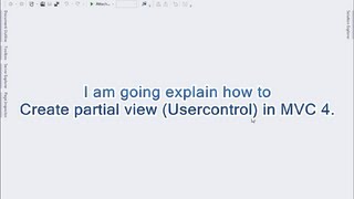 MVC Partial View Usercontrol [upl. by Mady]