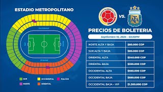 BOLETAS PARA COLOMBIA VS ARGENTINA [upl. by Lombardy511]