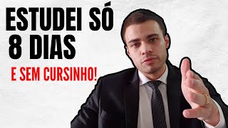 Como fui Aprovado na OAB SEM CURSINHO e estudando 8 DIAS ANTES da prova [upl. by Acirne]