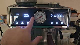 Programmability of Costcos Dual Boiler Espresso Machine brew temp grind timer amp shot timer [upl. by Hsaka378]