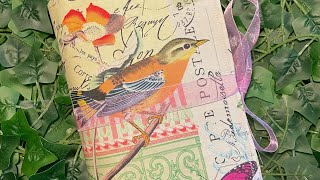 Bird Theme Faith Prayer Junk Journal Flip Through [upl. by Cullie]