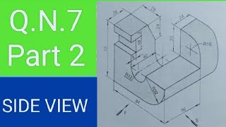 Orthographic projection QN7 Part 2 Engineering Drawing [upl. by Carilla82]