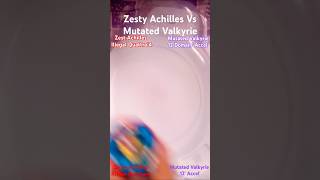 Beyblade Battles Zest Achilles VS Mutated Valkyrie Like and Subscribebeyblade [upl. by Nylarat8]