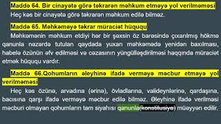 Dövlət Qulluğu QANUNVERİCİLİK Dərs4 Konstitusiya 52  71 [upl. by Atsirtal]