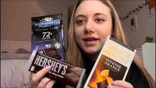 chocolate triggers asmr 🤎🍫 tapping crinkles scratching eating sounds whispered [upl. by Einolem]