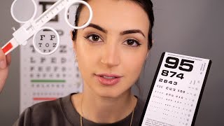 ASMR  Comprehensive Eye Exam with Trial Frames  Testing Far and Near Vision [upl. by Penney97]