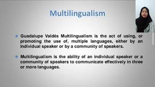 Bilingualism Multilingualism and Diglossia [upl. by Hseham]