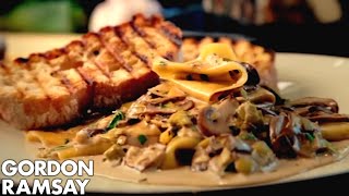 Mushroom Leek and Tarragon Pasta  Gordon Ramsay [upl. by Patsy]