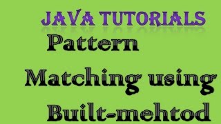 Pattern Matching in Java using Builtin Method  Interview Coding Question [upl. by Naryt276]