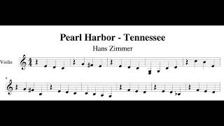 Tennessee Violin Sheet Music Pearl Harbor Movie  Easy Sightreading and Play Along [upl. by Macey483]