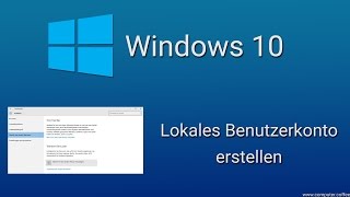 Windows 10 Lokales Benutzerkonto erstellen [upl. by Aehtorod841]