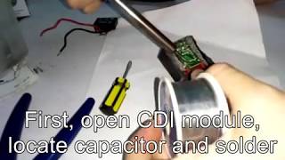 How to modify motorcycle CDI to increase spark intensity [upl. by Akimrej]