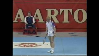 Yannick Noah vs Boris Becker 1988 Milano [upl. by Atteuqal]