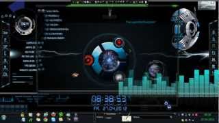 windows7 desktop dreamscene rainmeter samurize equalizer winamp rocketdock [upl. by Ochs234]