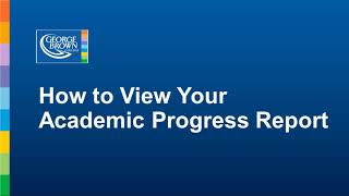 How to View Your Academic Progress Report [upl. by Kirch]