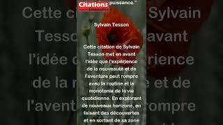 Sylvain Tesson  Dans une vie le feu roulant de la nouveauté brise les chaînes de la monot shorts [upl. by Daisey751]