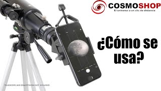 ¿Como se usa configura funciona soporte adaptador para tomar fotos con el celular en telescopio [upl. by Calan]