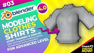 Modeling Clothes in Blender 4 0  Shirt Advanced level [upl. by Znarf198]