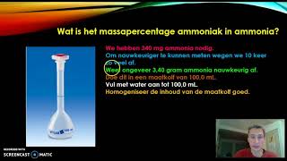 Titratie bepaling massapercentage ammoniak in ammonia [upl. by Akiehs409]