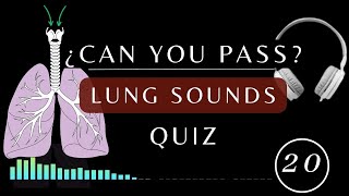 Name That Lung Sound Quiz  Normal and Abnormal lung sounds types respiratory [upl. by Sadira]