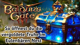 Baldurs Gate 3  So öffnet ihr die Vergoldete Truhe im Eulenbären Nest [upl. by Eisle]