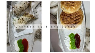 best chicken Roll recipe and chicken burger 😋 [upl. by Nosnevets905]