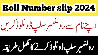 How to download roll no slip 2024roll number slips 2024 nikalne ka tarika9th 10th 11th and 12th [upl. by Tigdirb]