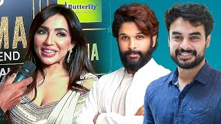 Allu Arjun amp Tovino Thomas are the hottest actors in South India  Parvathy Nair on the red carpet [upl. by Aninnaig809]