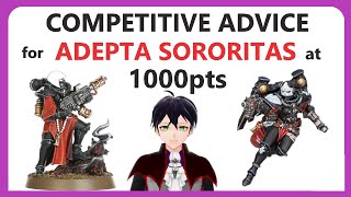 The Most Powerful Adepta Sororitas 1000 point Army Lists in 40k 10th edition [upl. by Simetra]