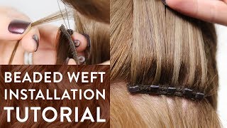 Micro Ring Beaded Weft Tutorial [upl. by Halona]