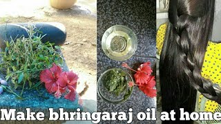 How To Make Bhringaraj Oil At Home [upl. by Odnomor400]