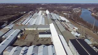 Flying around Glassport and US Steel Plant [upl. by Anibla]