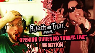 First Time Hearing quotOpening Guren no Yumiya LIVEquot  Attack on Titan OST REACTION [upl. by Atiragram]