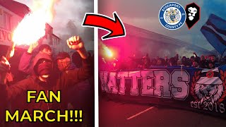 FAN MARCH PYRO AND LIMBS Stockport County vs Salford City  Matchday Vlog [upl. by Alaster]