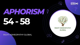 Aphorism 54  58  Right Homeopathy Global Watch at 125x for a better experience [upl. by Ykcaj]