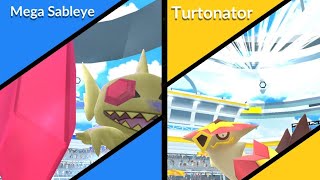 Debut in Raid Mega Sableye and Turtonator in Pokemon Go [upl. by Moshell]